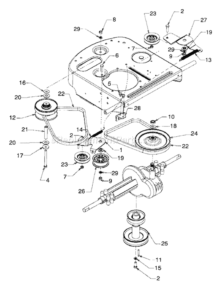Page N Diagram and Parts List for 13A-325-402 1999 Yard Man Lawn Tractor